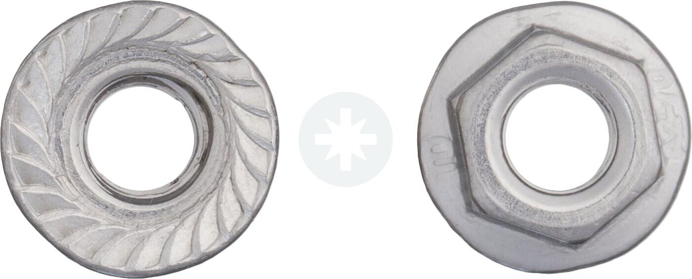 Šesťhranná prírubová matica so zámkom