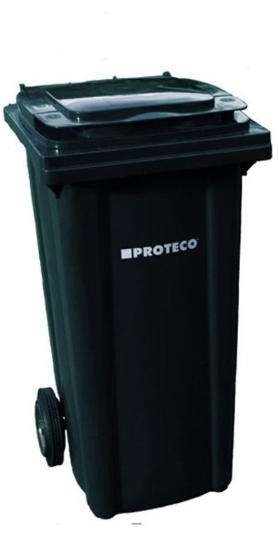 Popolnica plastova čierná-240l