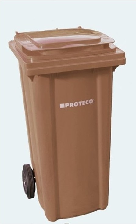 Popolnica plastova hneda-240l