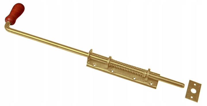 Zástrč s pružinou drevená rukoväť-500x50mm