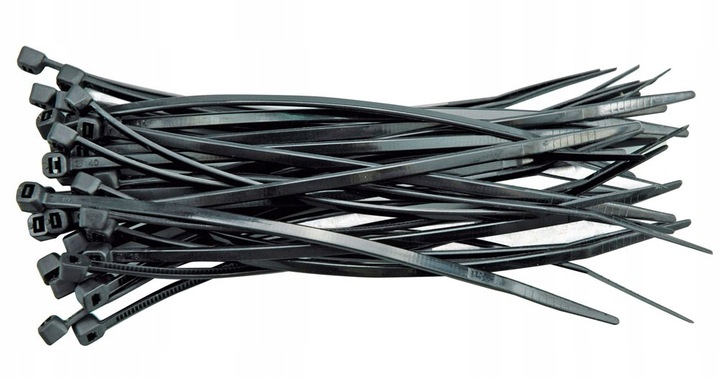 Extra silné nylonové sťahovacie pásky 4,8x370mm čierna 25ks