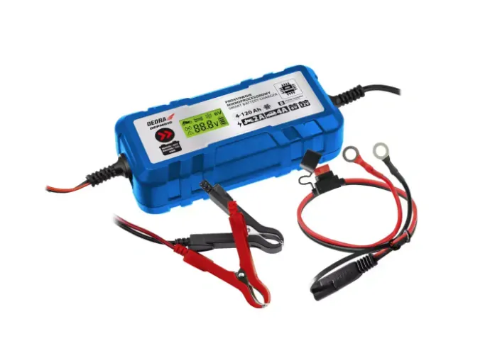 Mikroprocesorový usmerňovač 2A/4A, 6V/12V, 4-120Ah, LCD