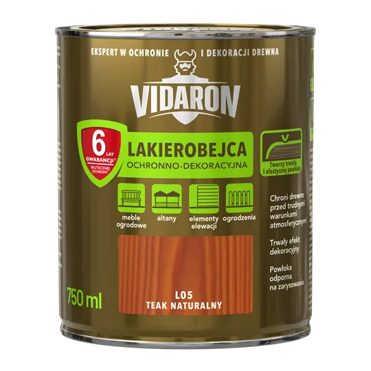 Lakova lazúra VIDARON L05 prírodný teak 0,75l