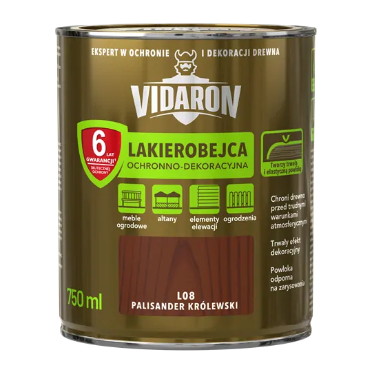 Lakova lazúra VIDARON L08 kráľovský palisander 0,75l