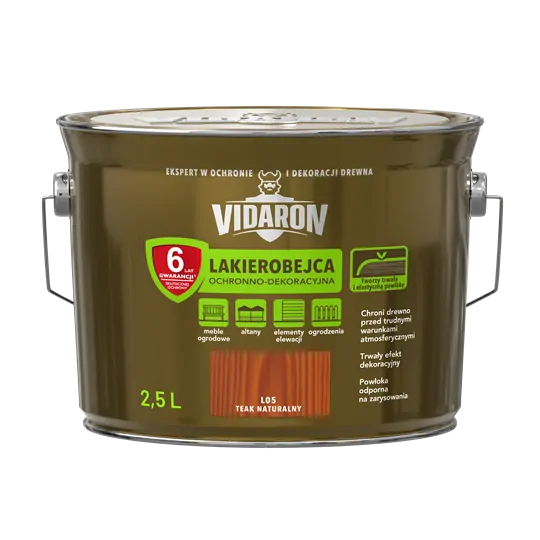 Lakova lazúra VIDARON L05 prírodný teak 2,5L