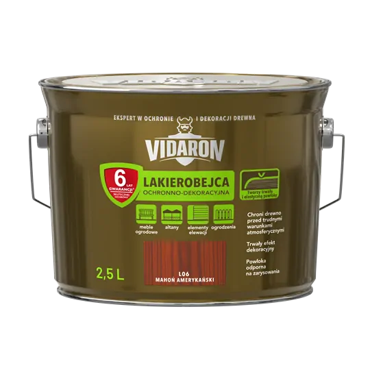 Lakova lazúra VIDARON L06 Americký mahagón 2,5L
