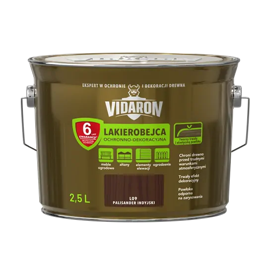 Lakova lazúra VIDARON L09 Indický palisander 2,5l