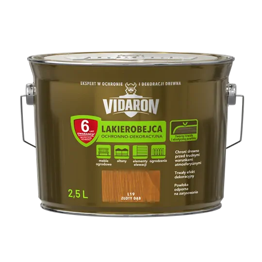 Lakova lazúra VIDARON L19 zlatý dub 2,5l