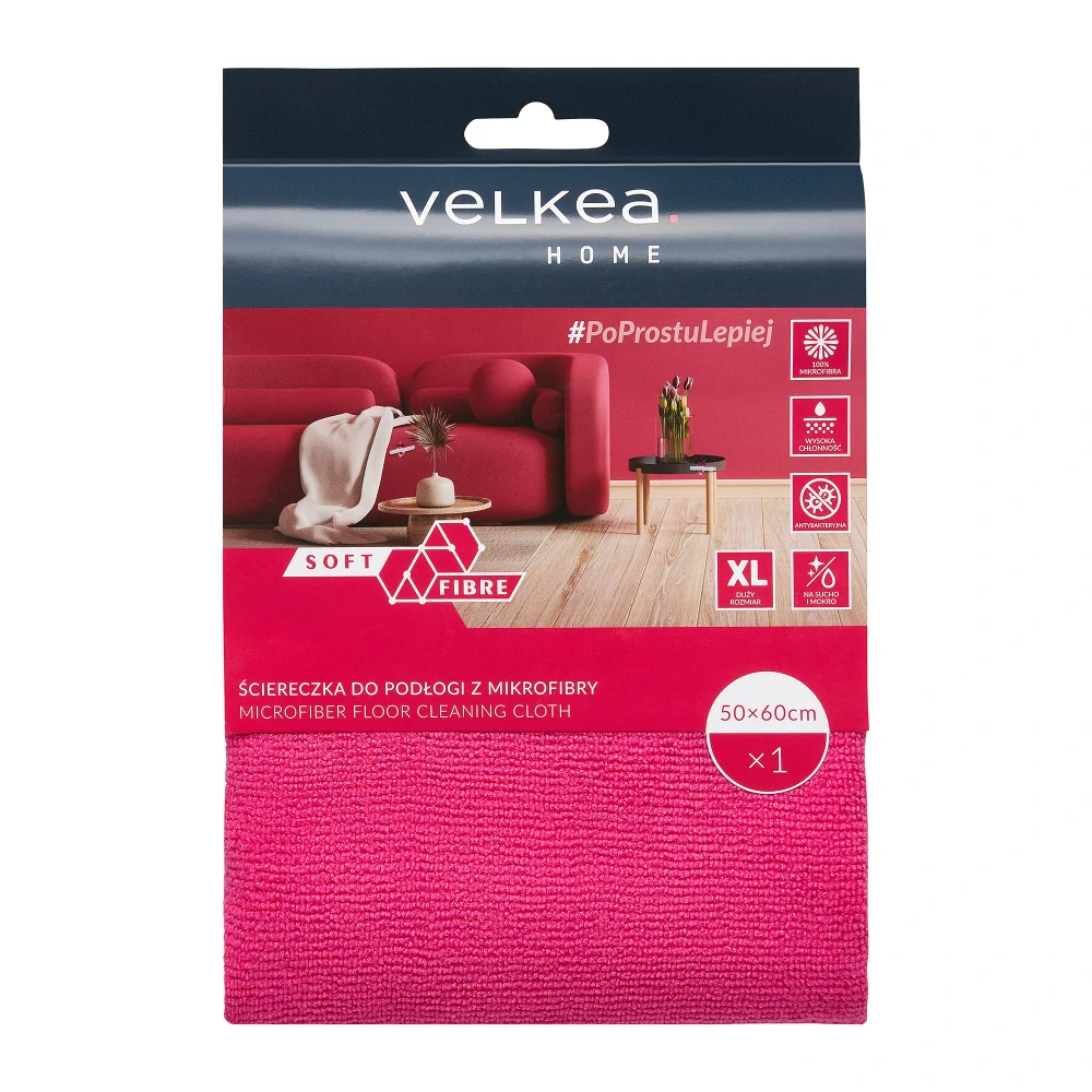 Handra na podlahu z mikrovlákna Soft Fibre 60x50cm VELKEA