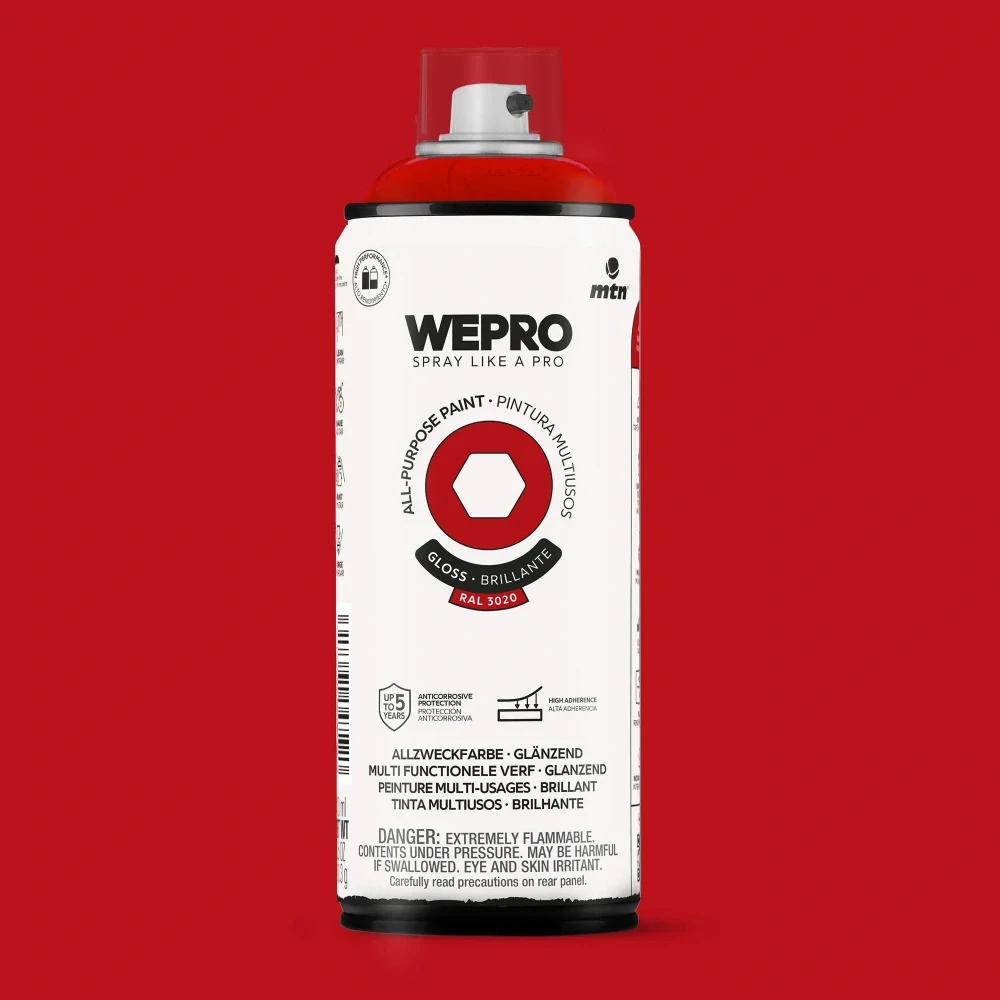 WEPRO Solvent Scarlet Red Gloss RAL 3020-400ml
