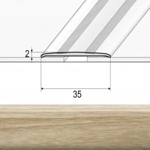 Prechodová lišta A08 Dub Mocca 93 cm samolepiaca