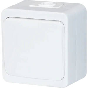 Vypinač biely 10A 250V 1-pólový IP44 SMART ABEX