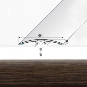 Rychloupinacia prechodová lišta so silikonovým tesnením kongo wenge-A64-93cm