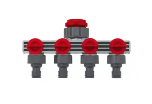 Kohútiková prípojka štvoritá 1/2"-3/4""-1" na karte DEDRA