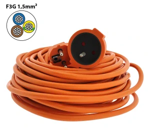 Predlžovací kábel 1 zásuvka, 20m, TR 721 F