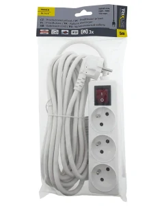 Predlžovací kábel 3 zásuvky s vypínačom, 5m, TR 713 F