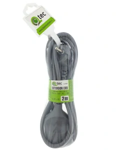 Predlžovací kábel sivý 1 zásuvka, 2m, Q-407F QTEC