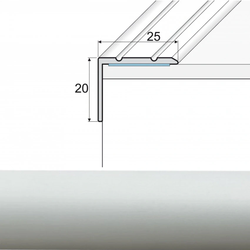 Schodová lišta A36 strieborná 90cm