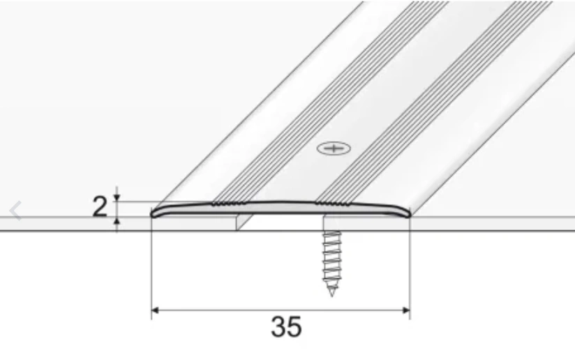 Prechodová lišta A08 Strieborná 93cm