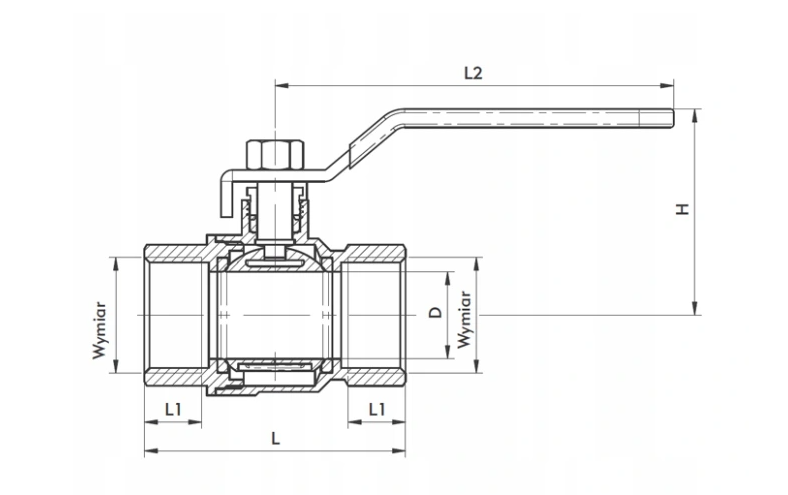 Guľový ventil 5/4" páka