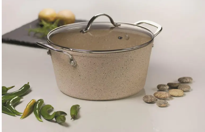 Hrniec z kovaného hliníka s pokrievkou Stone 16cm 1,3l AMBITION