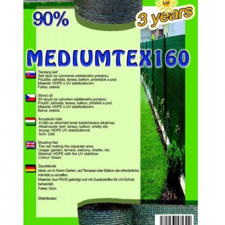 Sieť tieniaca Mediumtex-1,2x10m-zelená-90%-1bal