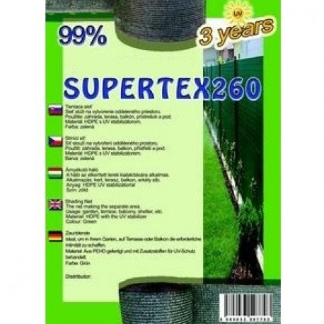 Sieť tieniaca Supertex-1,5x10m zelená-99%-1bal