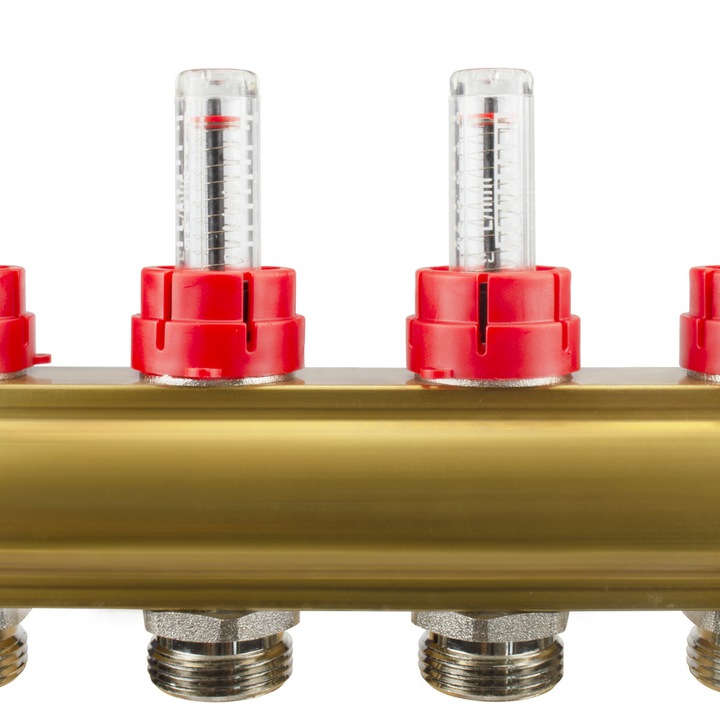 Rozdělovač s termostatickými ventilmi 9-okruhový s prietokomermi