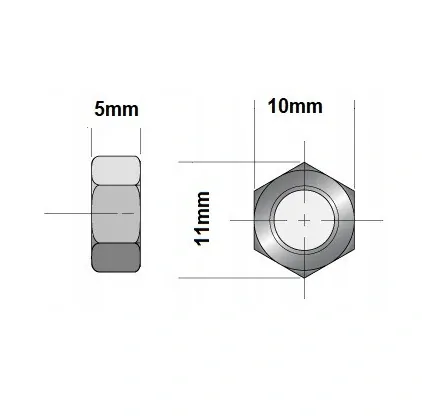 Šesťhranná matica M6-1kg