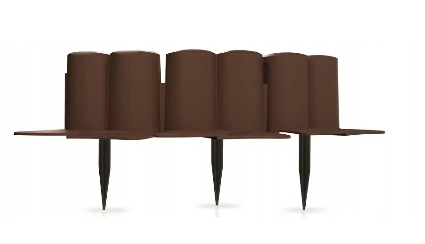 Plastová záhradná palisada Prosperplast 302cm x 10cm hnedá