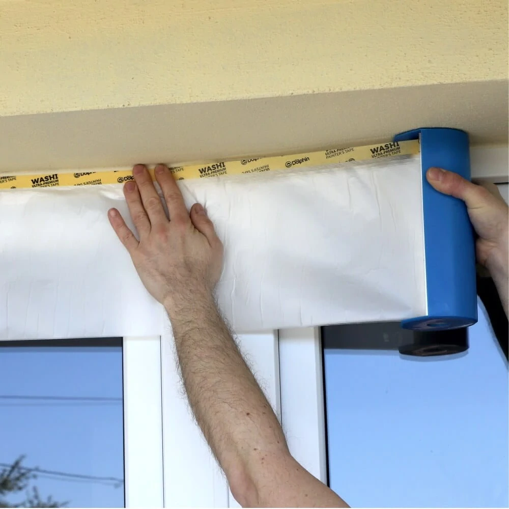 Washi maskovač s maliarskou fóliou (55cm x 23m)