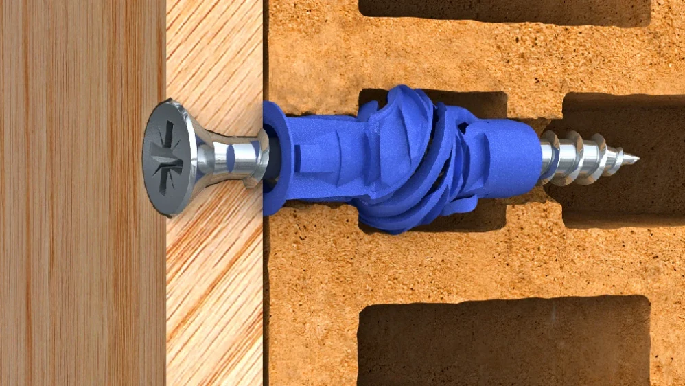 Univerzálna hmoždinka 6x30 mm so skrutkou 4,5x40 mm plastový box 100ks