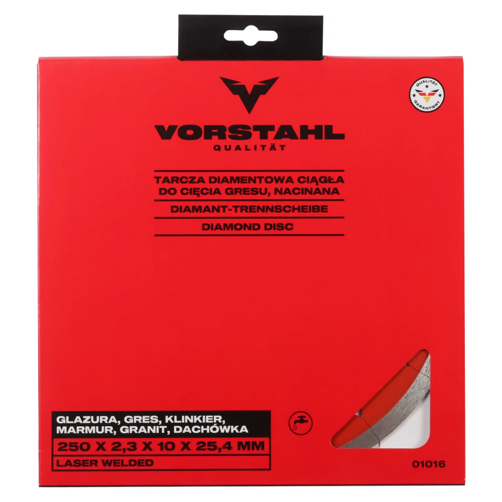 Diamantový kotúč kontinuálne brúsený VORSTAHL 250x2.3x10x25.4mm