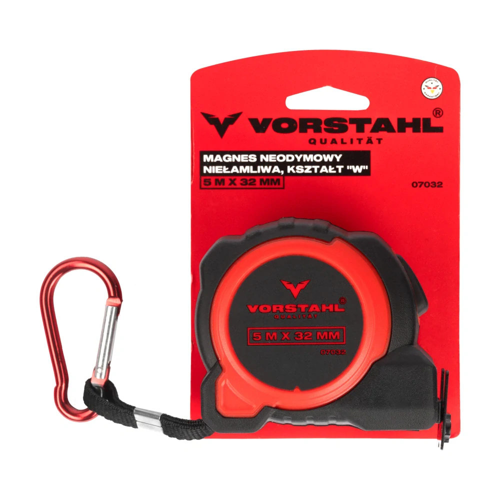 Obojstranný zvinovací meter s magnetickým blistrom s karabínkou 5m x 32mm 