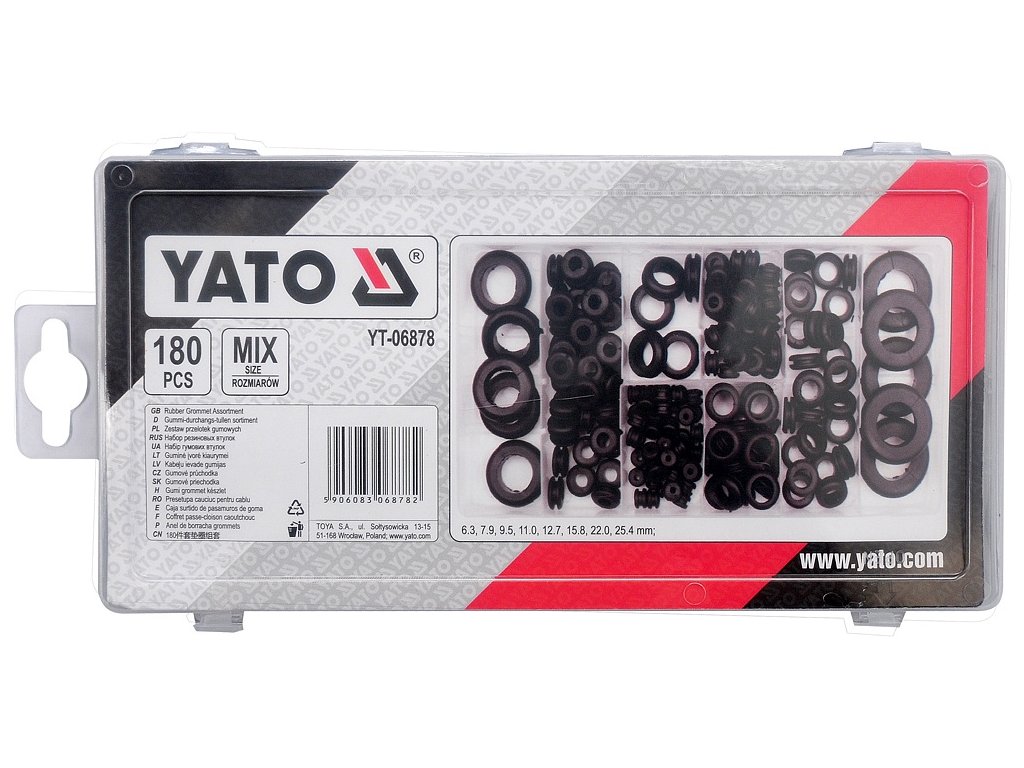 Sada Gumovych priechodkoch 180ks YATO 