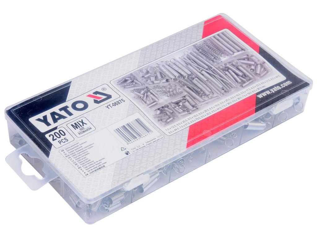 Sada tažných a tlačných pružín 200ks YATO