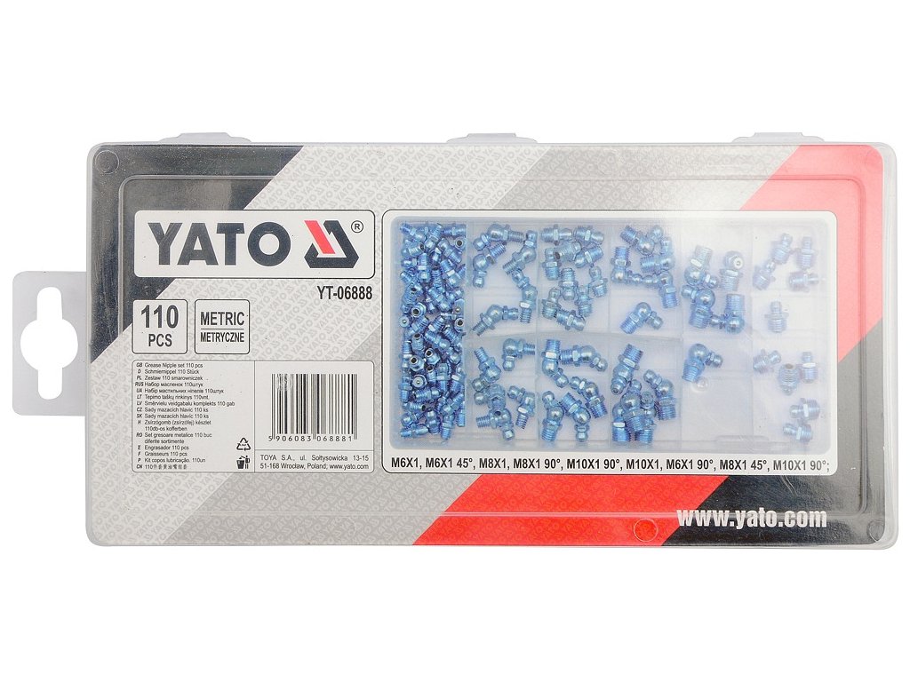 Mazacie hlavice sada 110ks YATO