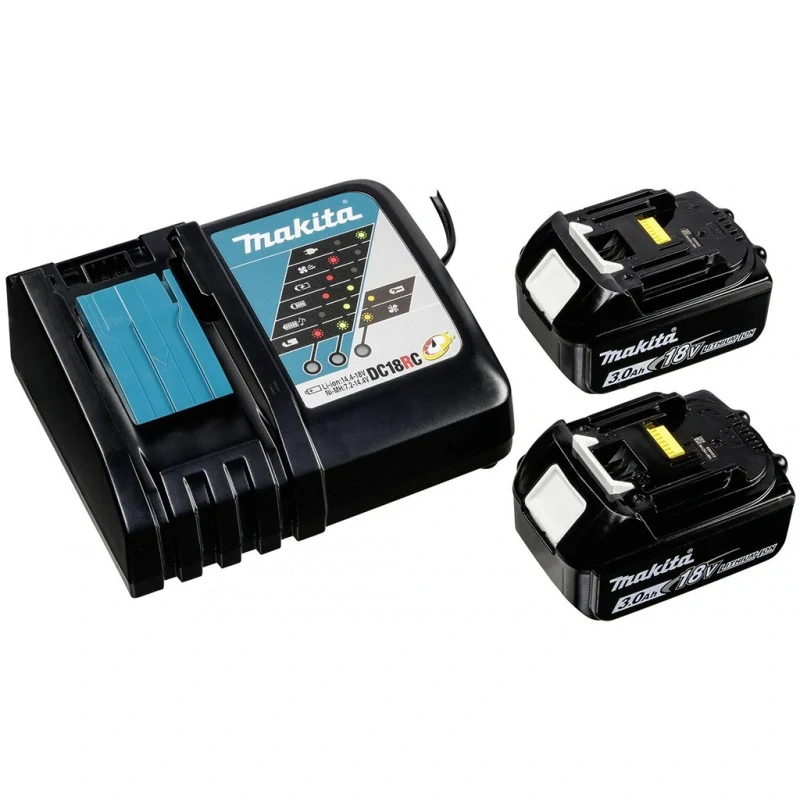 Makita DDF453RFE Akumulátorový vŕtací skrutkovač (2x3,0Ah/18V) + nabíjačka a kufor