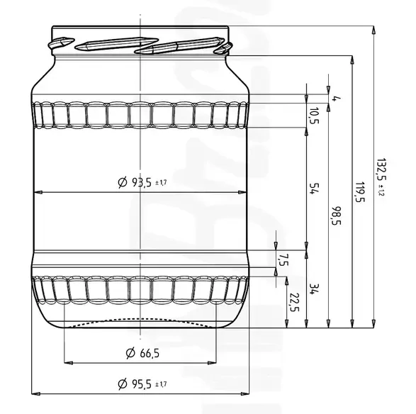 Pohár Faceta 720ml bezfarebná T.O.82