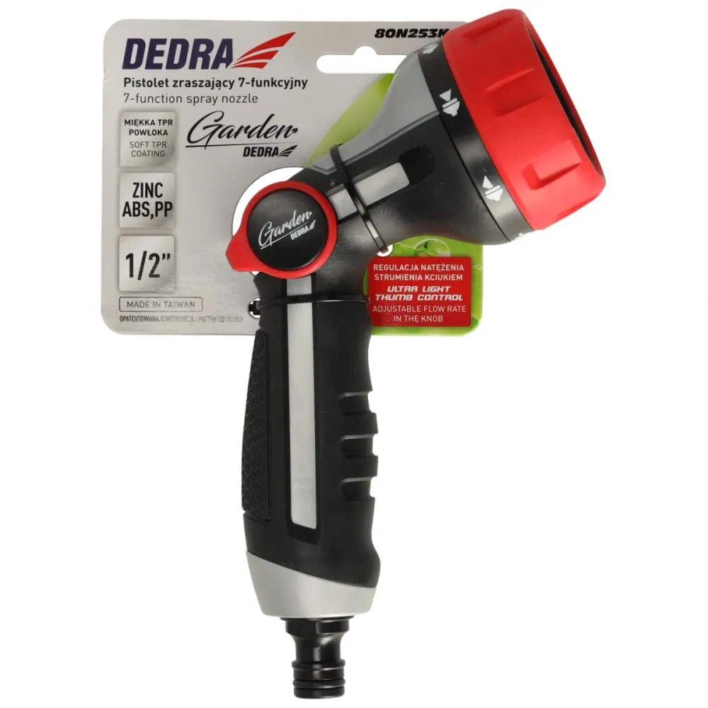 7-funkčná postrekovacia pištoľ ULTRA LIGHT THUMB CONTROL DEDRA 