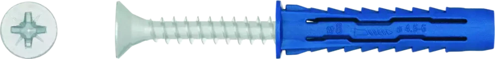Univerzálna hmoždinka 6x30 mm so skrutkou 4,5x40 mm plastový box 100ks
