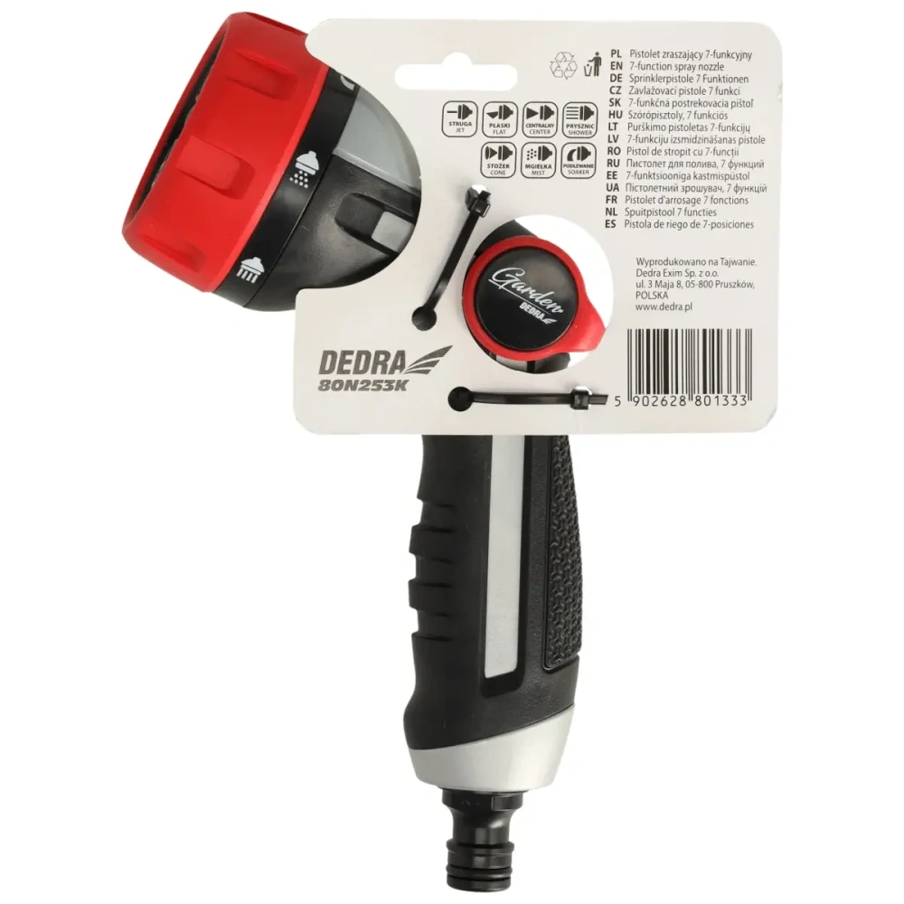 7-funkčná postrekovacia pištoľ ULTRA LIGHT THUMB CONTROL DEDRA 