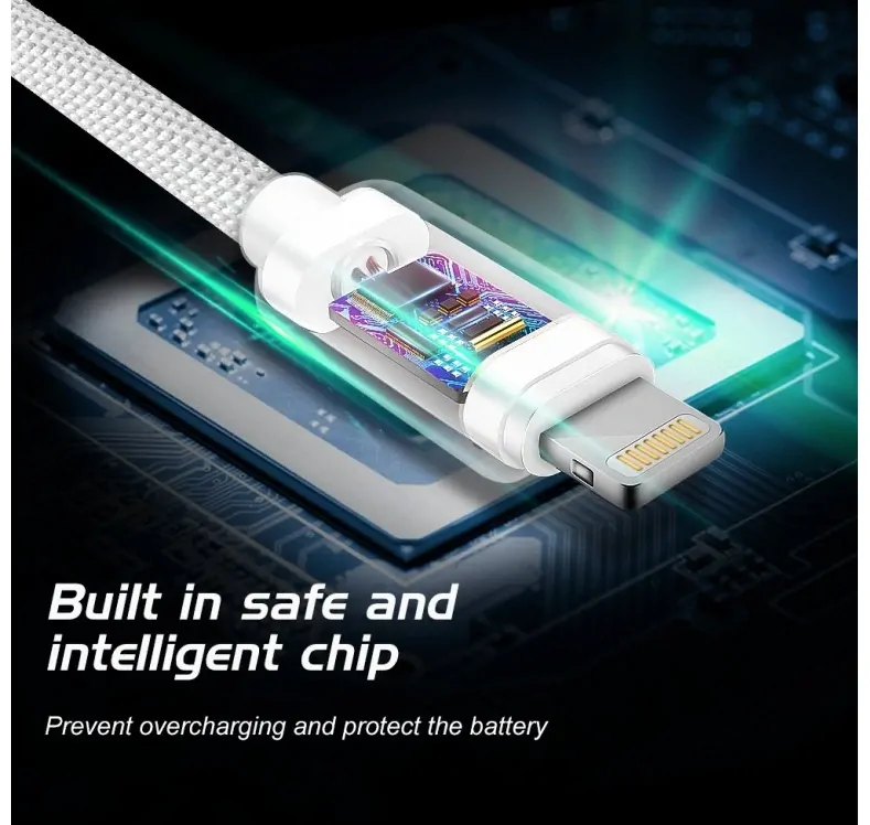 SWISSTEN dátový kábel USB-A / Lightning, s textilným opletom, dĺžka 1,2m