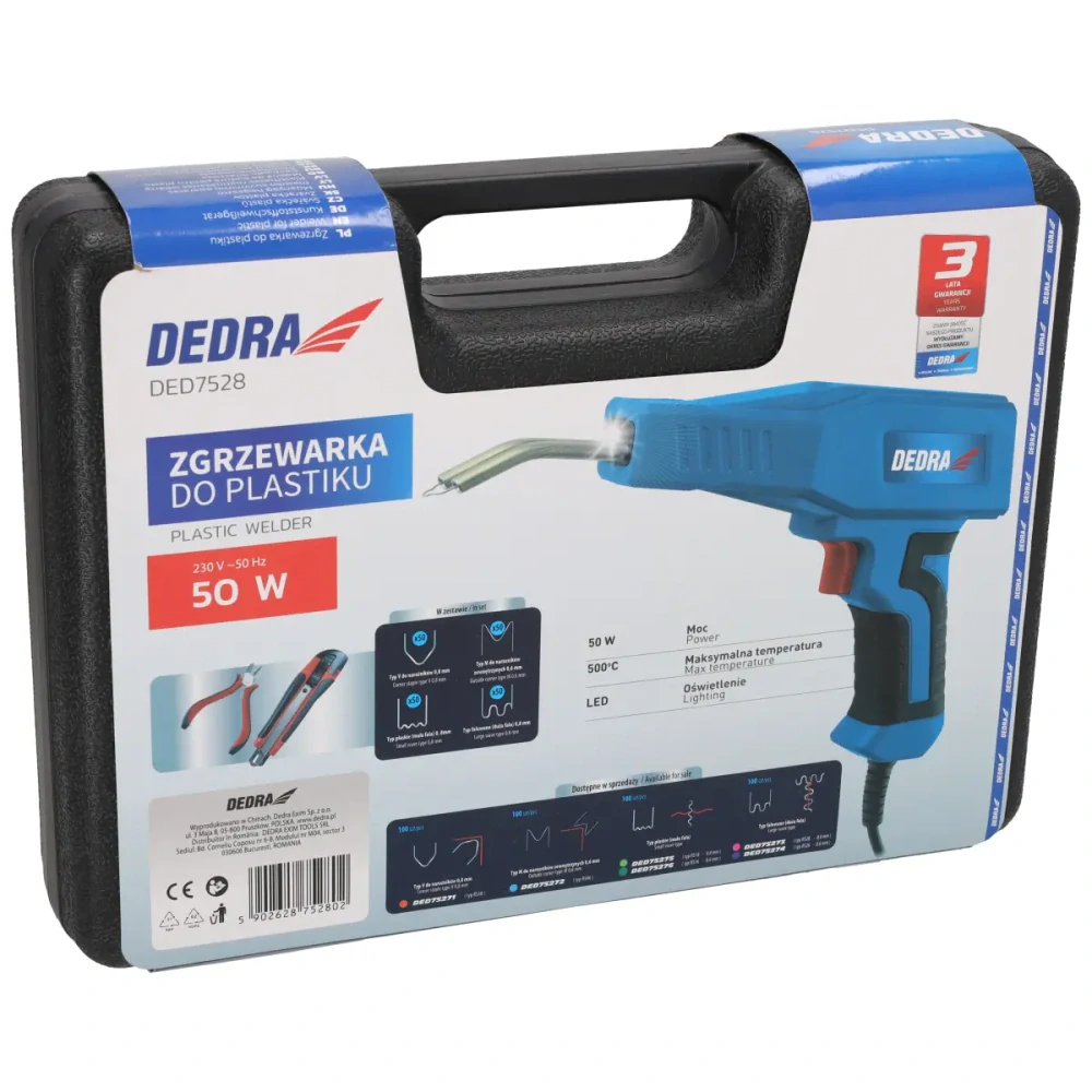 Zváračka plastov DEDRA DED7528, 500⁰C