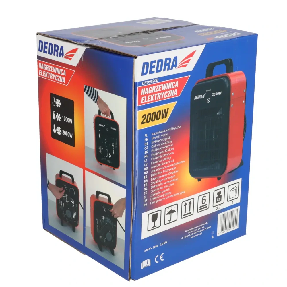 Elektricky ohrievač DEDRA 2kW