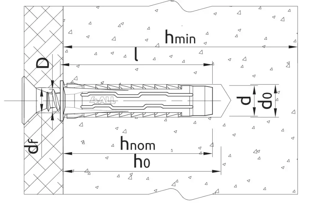 Univerzálna hmoždinka 6x30 mm so skrutkou 4,5x40 mm plastový box 100ks