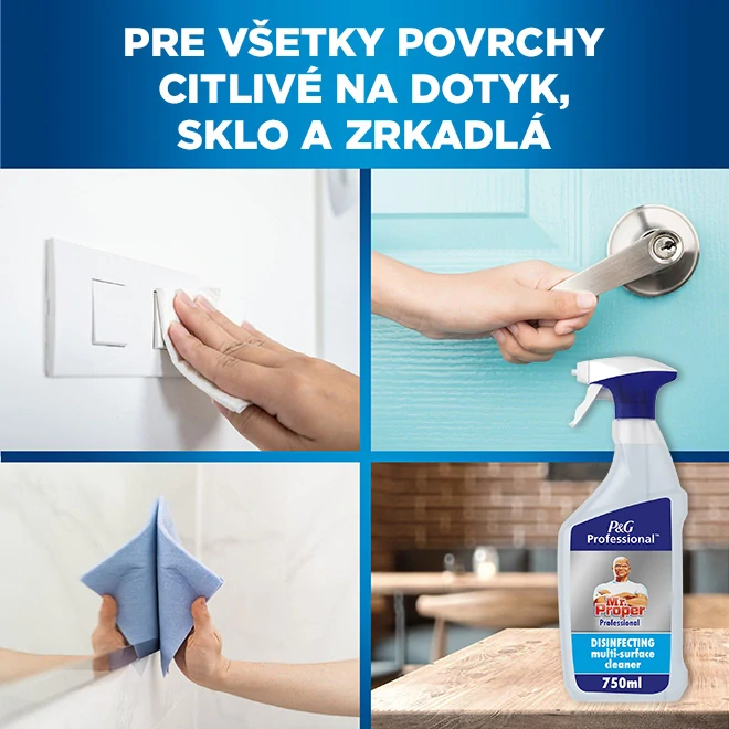 Mr. Proper Professional dezinfekčný čistiaci prostriedok 3v1 750ml
