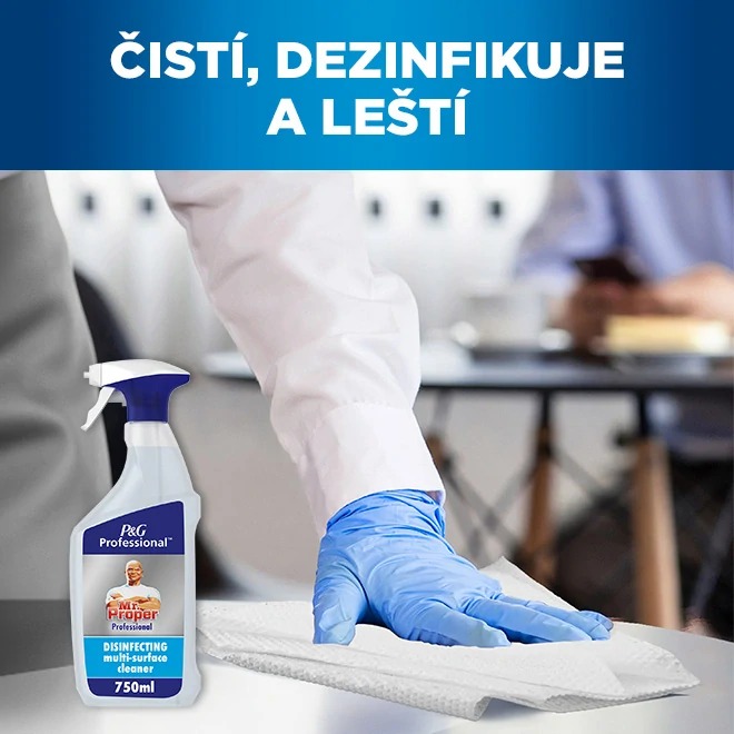 Mr. Proper Professional dezinfekčný čistiaci prostriedok 3v1 750ml