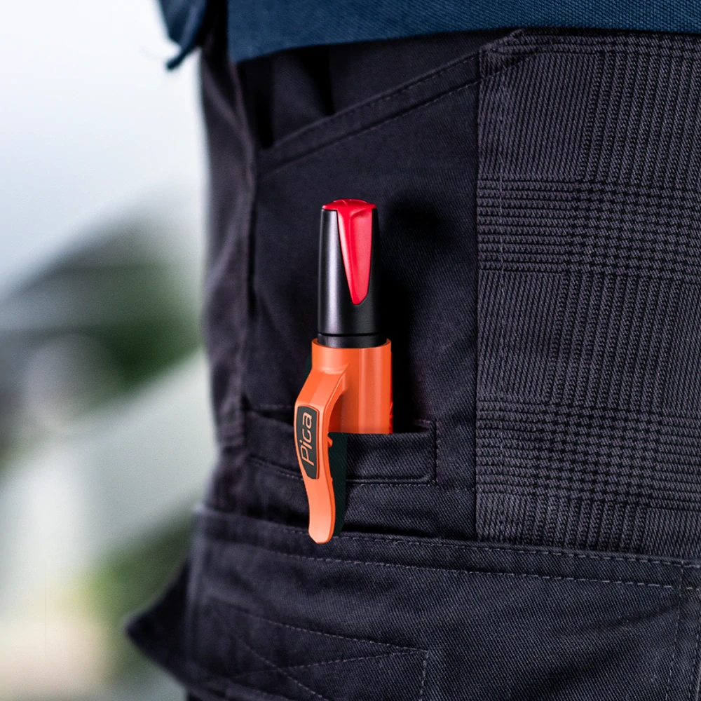 Stavebný pastelkový značkovač červený Pica VISOR