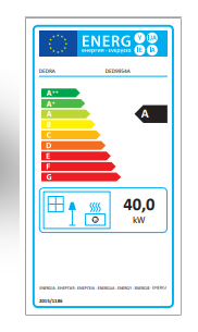 Naftový ohrievač s termostatom 40kw-750m³/hod - energetický štítok